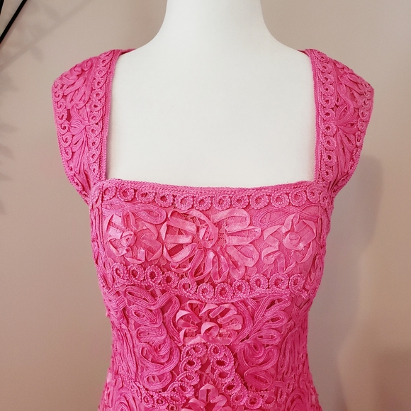 SUE WONG | GORGEOUS APPLIQUE COCKTAIL DRESS pink - Picture 3 of 16